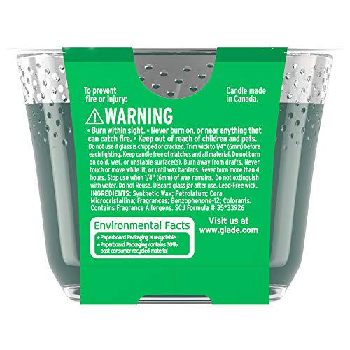 Glade Candle Pine Wonderland, Fragrance Candle Infused with Essential Oils, Air Freshener Candle, 3-Wick Candle, 6.8 Oz