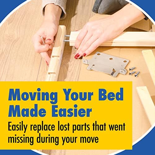 Impresa Bed Frame Bracket Kit 116791 - Rust-Resistant Iron Beam Mounts - Easy Assembly Headboard Bracket - Compatible with IKEA MALM & Skorva Series