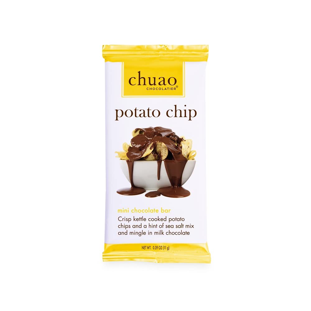 Chuao Chocolatier Salted Chocolate Crunch Dark Chocolate Mini Gourmet Chocolate Bar, 24-Ct. (0.39 oz. each)