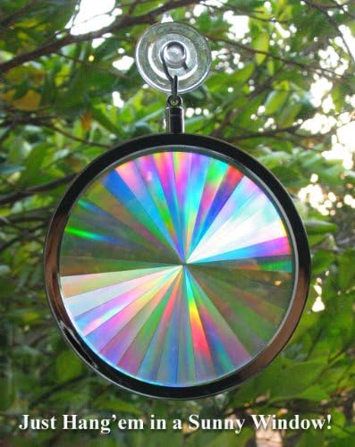 Rainbow Symphony- Rainbow Prism Suncatcher for Window, Crystal Pattern, Includes a Bonus Rainbow on Board Sun Catcher, Made in USA