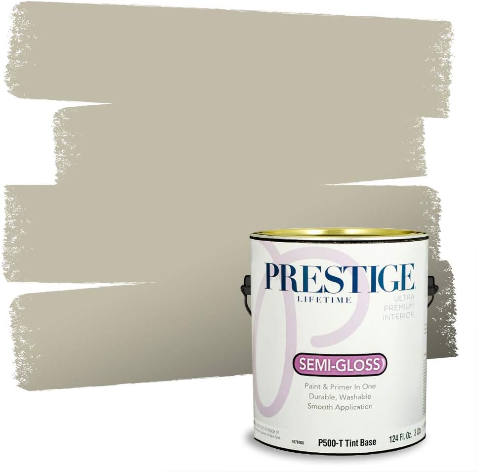 PRESTIGE Paints Exterior Paint and Primer In One, 1-Gallon, Satin, Comparable Match of Sherwin Williams* Ripe Olive*