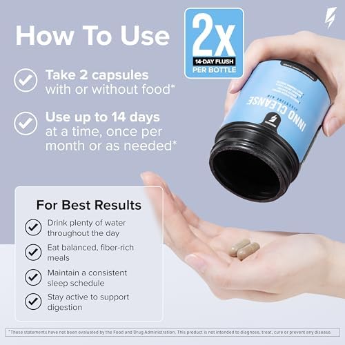 InnoSupps Inno Cleanse 2X 14 Day Colon Cleanse & Detox Flush, 4 Week Supply