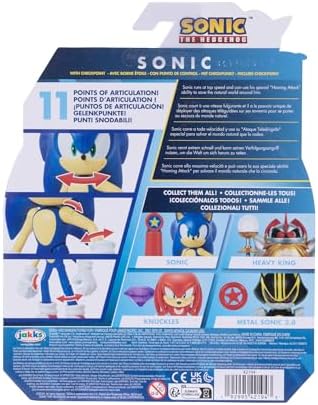 Sonic the Hedgehog 4-inch Sonic Action Figure with Blue Checkpoint Accessory. Ages 3+ (Officially licensed by Sega)
