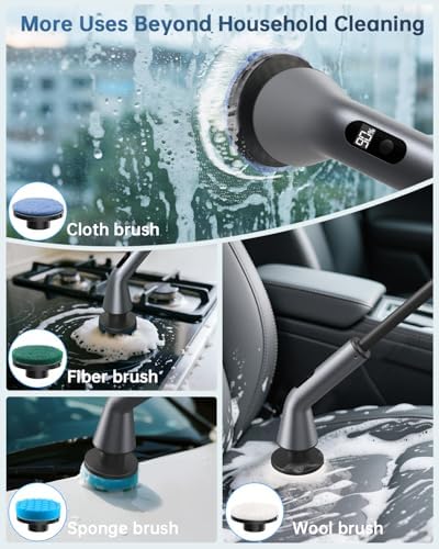 Electric Spin Scrubber, IPX7 Waterproof 2-Speed