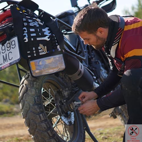 ODINSBERG Motorcycle Tool Roll Bag Tools NOT Included - Small Tool Bag Wrench Roll Up Tool Bag Organizer Pouch Wrap Motorcycle Tool Kit Box For