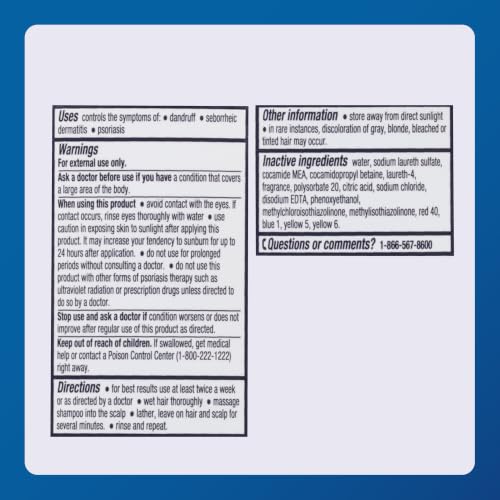 Major Thera-Gel Therapeutic Shampoo - Original Strength - Coal Tar 0.50% - Helps Control The Symptoms of Seborrheic Dermatitis, Psoriasis
