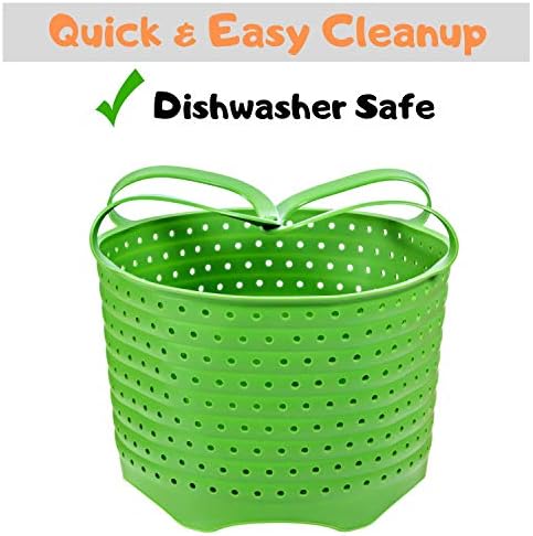Silicone Steamer Basket | Foldable, Space-Saving | Fits 6,8 Qt Instant Pot and Similar-Sized Pressure Cookers Accessories | Silicone Strainer