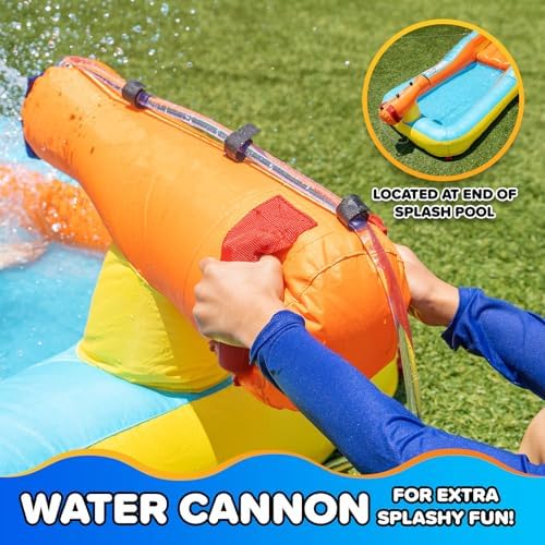 Sportspower My 1st Inflatable Water Slide with Splash Pool & Water Cannon, Large Outdoor Waterpark for Kids, Heavy Duty, ASTM Certified