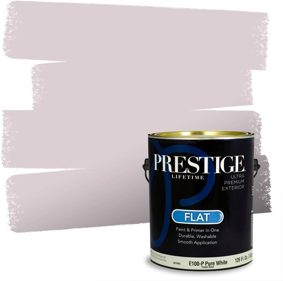 PRESTIGE Paints Exterior Paint and Primer In One, 1-Gallon, Satin, Comparable Match of Sherwin Williams* Ash Violet*