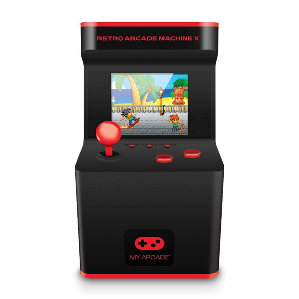 My Arcade Retro Arcade Machine X Mini Arcade: 300 Retro Style Games, 5.75 Inch Tall, AA Battery Powered, 2.5 Inch Color Display