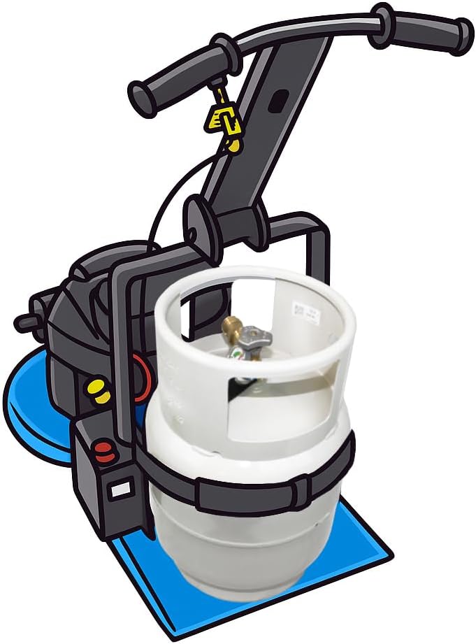Flame King YSN201BT 20LB Steel Floor Buffer Propane Tank Cylinder with Vapor Valve and Level Gauge, White