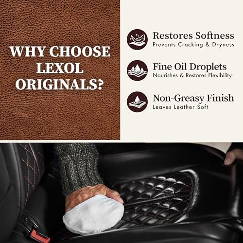 Lexol All Leather Cleaner 8 oz – Deep Cleaning formula for car interior, couches, furniture, shoes, boots, purses, jackets, gloves, saddles and motorcycle gear