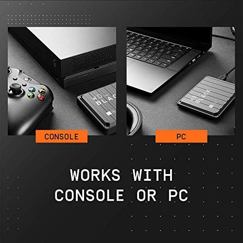 WD_BLACK 4TB P10 Game Drive, Portable External Hard Drive, Works with Playstation, Xbox, & PC - WDBA3A0040BBK-WESN