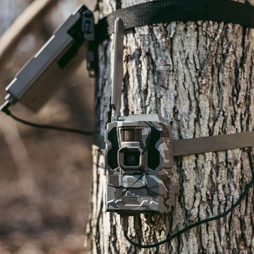 TACTACAM Reveal Ultra Cellular Trail Camera – 4K Photo, 1080P Video, Live Streaming, GPS, Low-Glow/No-Glow Flash, LTE – Includes Solar Panel