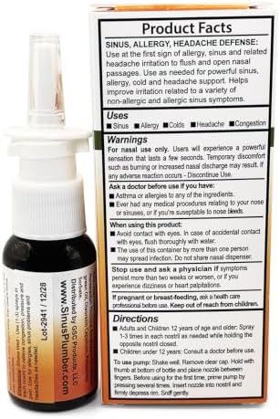 Sinus Plumber Pepper Nasal Spray – Natural Sinus & Allergy Support – Original Formula - 1 fl oz