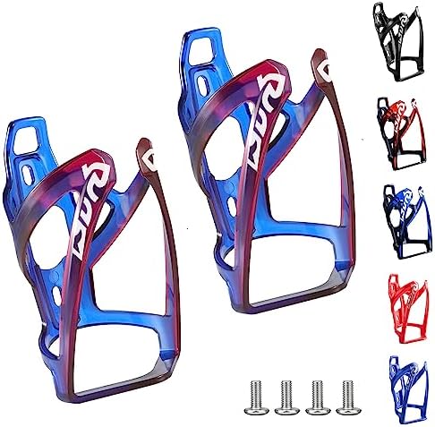 Suruid Bike Water Bottle Cage Ultra-Light Bicycle Bottle Holder Universal Bike Cup Holder Rack for Bicycle, Cycling, MTB, Road/Mountain Bikes 2 Pack - Black