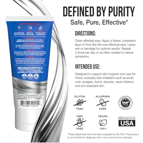 Sovereign Silver Colloidal Silver Gel, Wounds & Burns, 2 fl oz (59 mL) | Argentum Metallicum Topical Skin Care for Minor Skin Infections