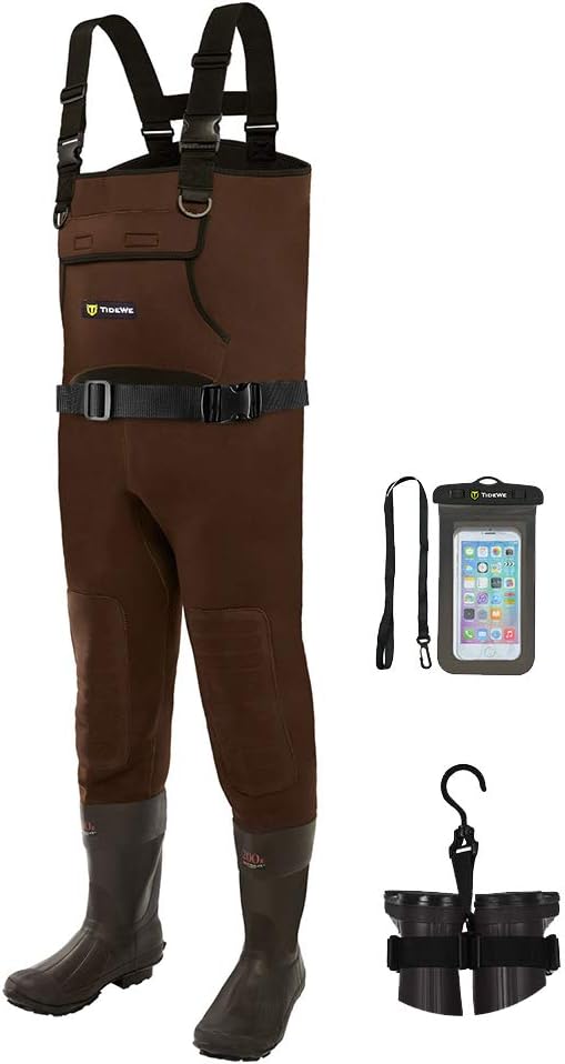 TIDEWE Neoprene Chest Waders for Men, Waterproof Bootfoot for Hunting | Warm Waterproof Slip-Resistant Men's Bootfoot Fishing Waders for Hunting & Wetland Work