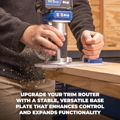 Kreg Trim Router Base Plate - Single Grip Handle for Accurate Routing