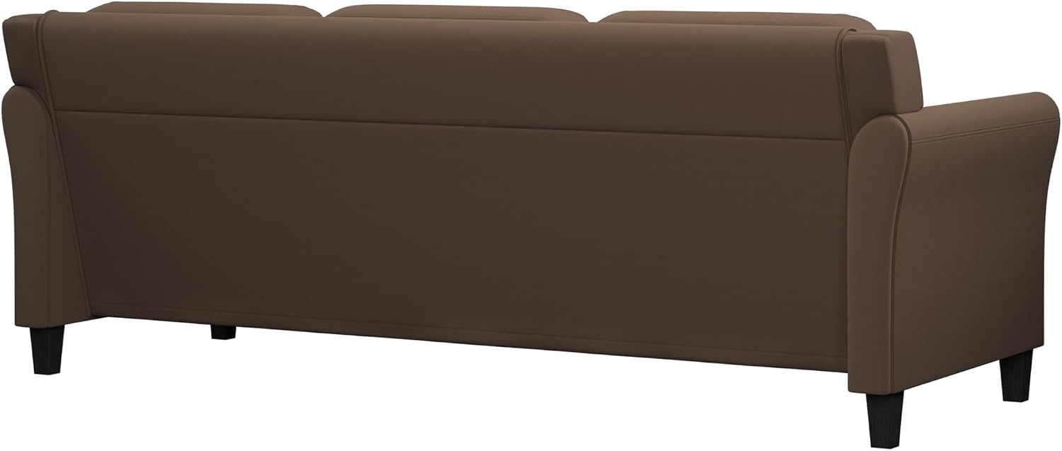 Studio Living Harrington 57.9" Loveseat, Transitional Modern, Pocket Coil Comfort, Easy Assembly, Microfiber Fabric, Dark Grey