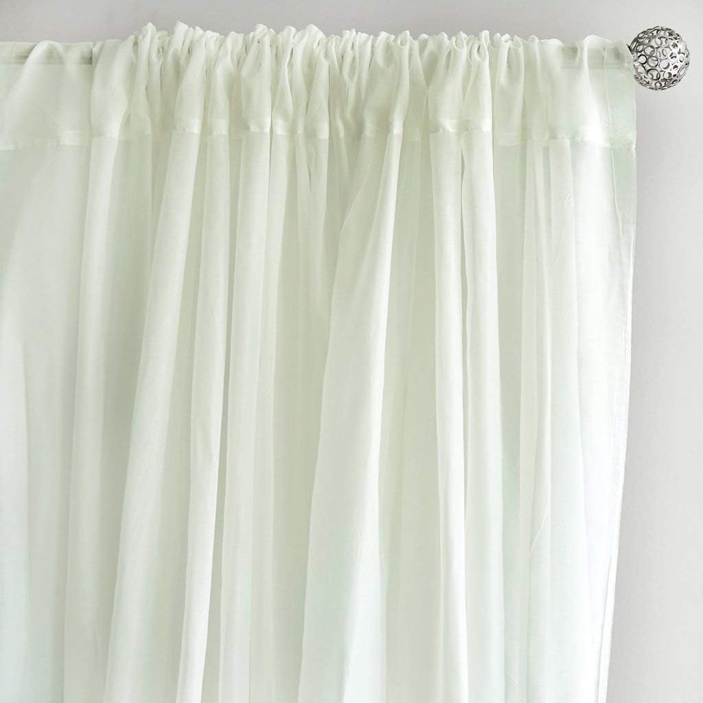 AK TRADING CO. 120" Wide (10Ft Wide) Sheer Voile Drape Panels for Backdrop, Wedding Events, Ceiling Drapes, Event Masking, & Decor - Select from 6ft to 50ft Length. (10 feet x 20 feet, Red)