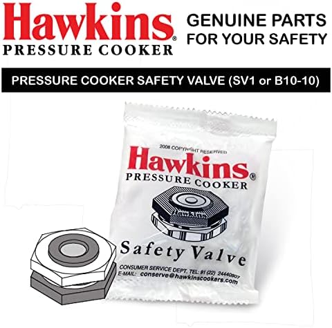 Hawkins Aluminium Safety Valve For All Hawkins Pressure Cookers From 1.5 Litre To 14 Litre, Black, Standard (BP SV), 14 Liter