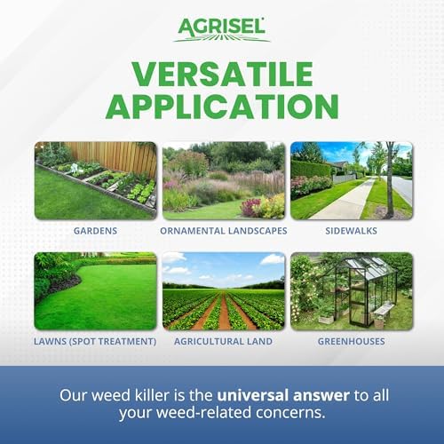 Agrisel GlyPhoSel Pro Weed Killer, Easy Mixing, Pet Safe, 128 Ounces | Tackles Hard-to-Kill Weeds, Low-Odor