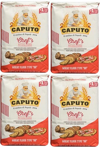 Antimo Caputo "00" Chefs Flour 1 Kilo, 2.2 Pound (Pack of 4)