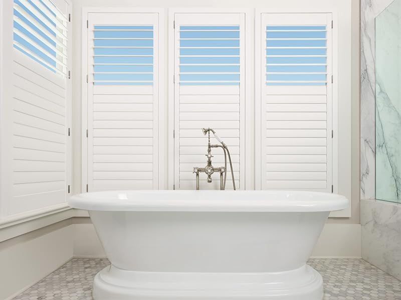 -Plantation Shutters –Custom Made Window Blinds – No Front Tilt Rod - Easy DIY Installation – Interior Plantation Shutters -Privacy Blinds for