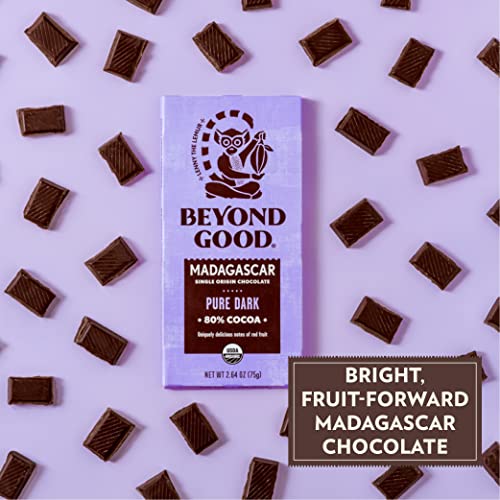 Beyond Good Organic Madagascar 80% Dark Chocolate Bar, 2.64 OZ