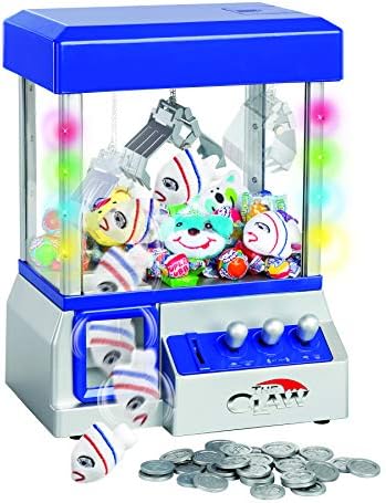Claw Machine - Arcade Mini Toy Grabber Machine for Kids - Candy Machine- Retro Carnvial Music & Flashing Lights- Best Birthday Gift Game. Use Gumballs