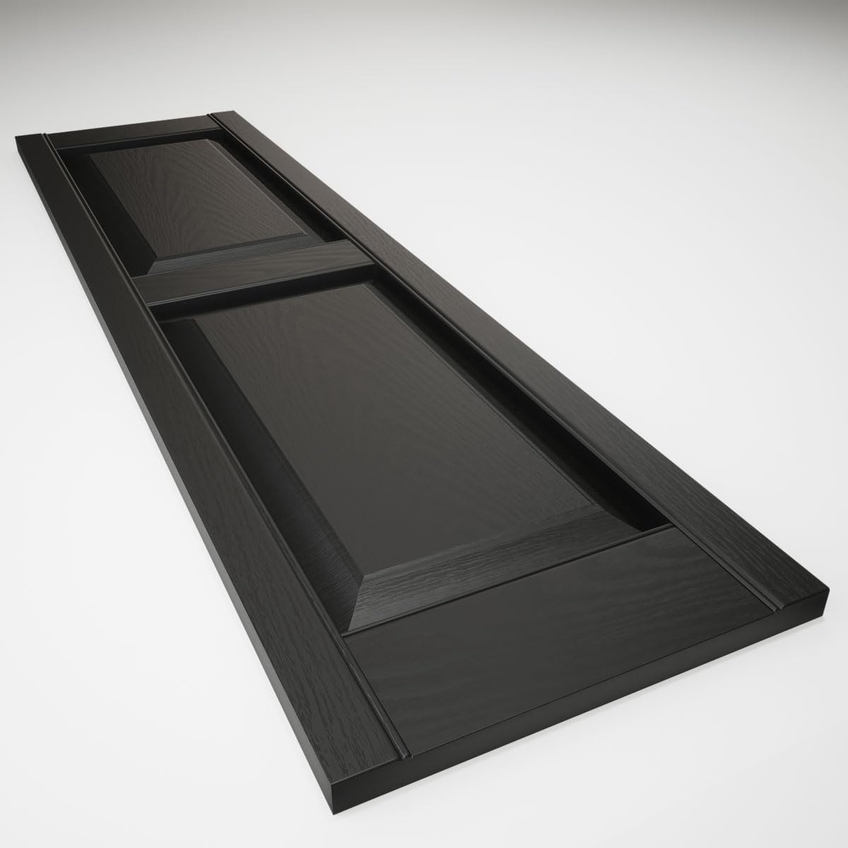 Mid America 00021247002 Standard Size Williamsburg Double Panel Vinyl Shutters, w/Installation Shutter-Lok's & Matching Screws (Per Pair), 002, 12"W x 47"H, Black