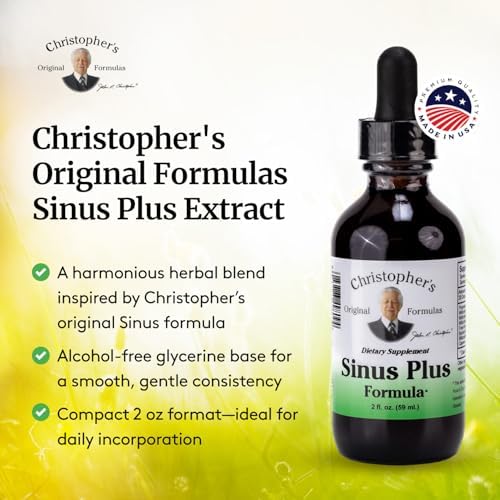 Christopher's Original Formulas Sinus Plus, 2 oz Liquid - Natural Herbal Formula for Sinus Support