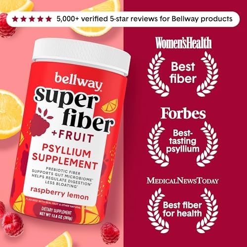 Bellway Super Fiber + Fruit, Organic Psyllium Husk Powder, Sugar-Free