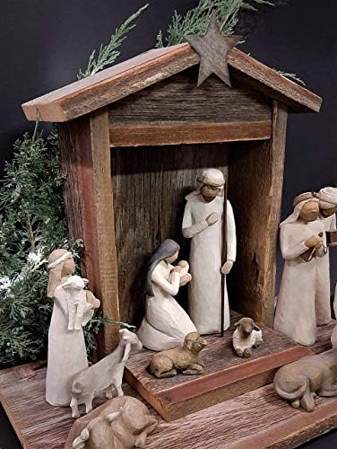 Handcrafted Creche for Willow Tree Nativity Set