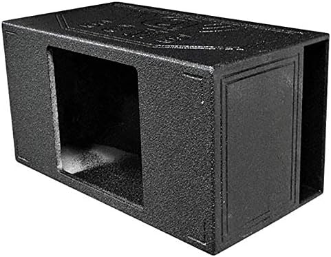 QPower QBOMB Single 12-Inch Speaker Box – Side-Ported Design with Black Bed Liner – Compatible with Kicker L7 Subwoofer