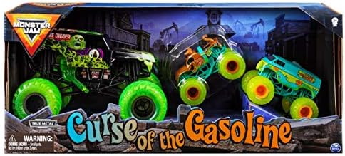 Monster Jam Curse of the Gasoline Diecast Car 3-Pack