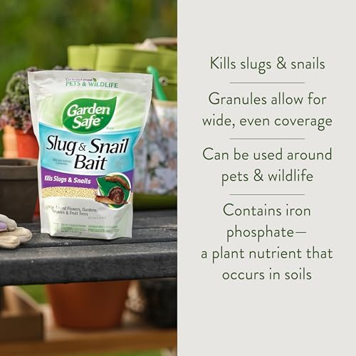 Garden Safe Slug & Snail Bait Granules, Kills Slugs & Snails, 2 Lb | Kills Slugs & Snails, For Lawns, Gardens & Greenhouses, Can Be Used Around Pets & Wildlife, Contains Iron Phosphate