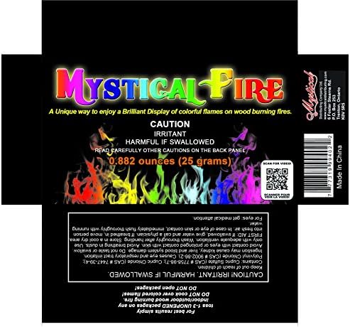 Mystical Fire Color Changing Packets – Colorful Fire Changer Packets 25pk | 25-pack color changing fire packets creates colorful flames in fire