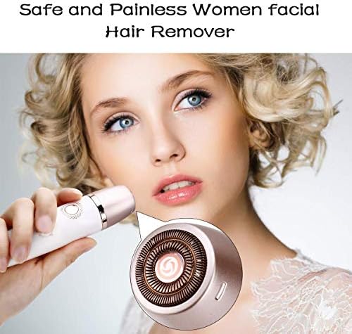 Electric Razors for Women - Painless 2-in-1 Shaver for Women Hair Remover for Face, Legs and Underarm Wet & Dry, Portable Bikini Trimmer