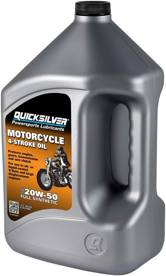 Quicksilver 20W-50 Full Synthetic Motorcycle Oil, 1 Quart