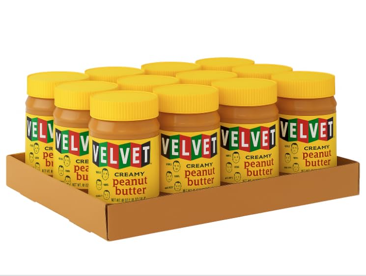 Velvet Peanut Butter, Creamy – Detroit’s Classic Since 1937, Smooth & Nostalgic Spread with “Fresh, Pure, Delicious” Label, Made in the USA, Gluten-Free, Perfect for Sandwiches, Baking & Snacking (18 Ounce Jar)