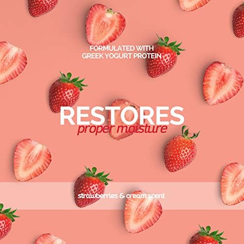 Bark2Basics Strawberries & Creme Greek Yogurt Protein Rich Dog Shampoo, 1 Gallon - All Natural Ingredients, Feeds Protein To Follicles
