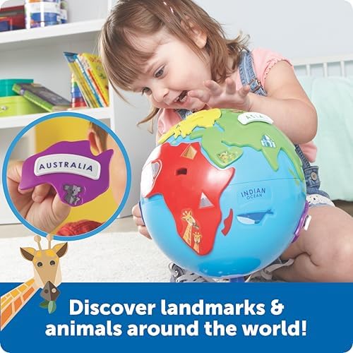 Learning Resources Puzzle Globe - Earth Montessori Toys, Preschool Classroom Must Haves, STEM World Puzzles, Educational Geography Games