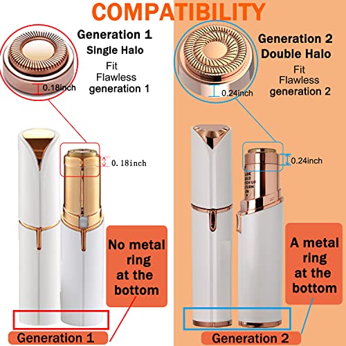 Dealswin Facial Hair Remover Replacement Heads：Compatible with Gen 1 Finishing Touch Flawless Facial Hair Removal Tool Women