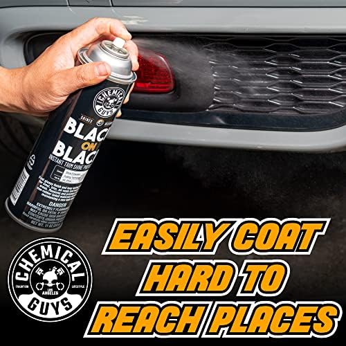 Chemical Guys, Black on Black Instant Exterior Trim Shine Dressing, 11 oz | For cars, trucks, and SUVs, sprayable quick dressing
