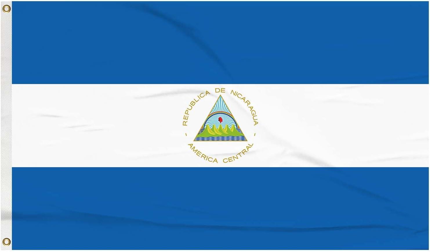 Nicaragua Flag Nicaraguan National Banner 3X5 FT Indoor Walls, Outdoor | Gardens, Decks, Car,Nicaragua Flags Decorations