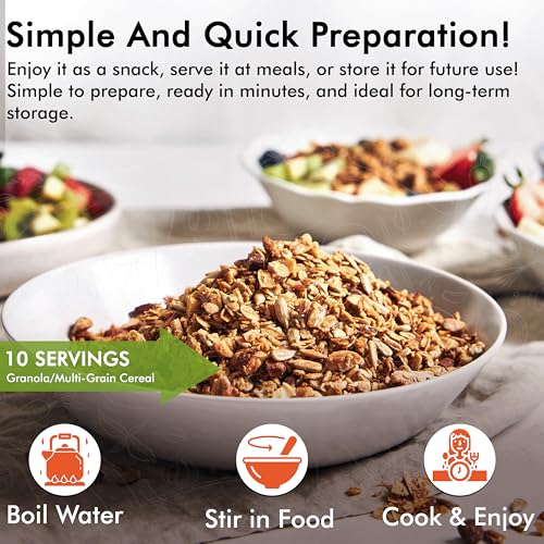 Numanna Grab-n-Go Bucket 80 Servings, 12 lbs | Freeze-Dried Premade Meals | 25+ Year Shelf Life | Non-Perishable, Ready-to-Eat Breakfast & Dinner Everyday Meals | Emergency & Survival Food Kit | Made in USA