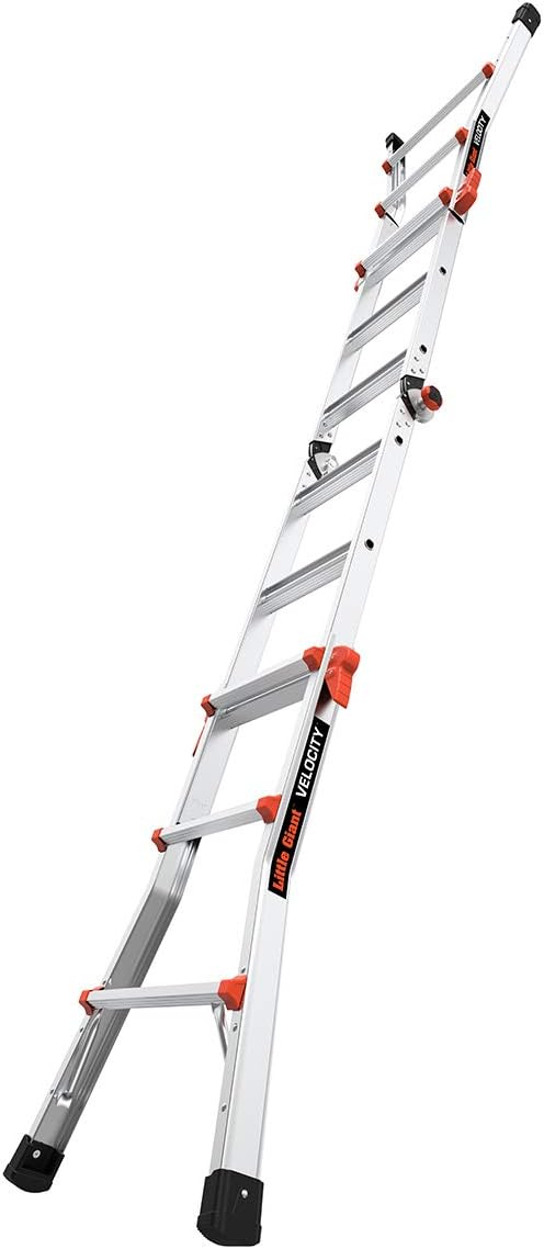 Little Giant Velocity, Aluminum Ladder, 14 ft Reach, 15413-001 | Telescoping Multi-Position Ladder with Extension, A-Frame, 90-Degree & Trestle Modes, 300 lbs. Rating