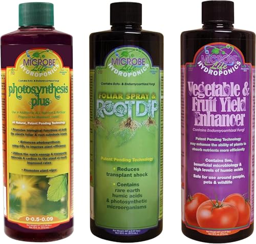 Microbe Life Hydroponics Premium Photosynthesis Plus to Grow Fruits, Vegetables, and Herbs, The Best Professional Big Bud Grow, Use with Any Feeding Systems Including Hydroponics or Soil, 16 Ounces